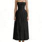 Elegante maxi-jurk met bloemenprint en korset