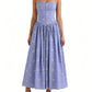 Elegante maxi-jurk met bloemenprint en korset