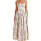 Elegante maxi-jurk met bloemenprint en korset