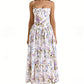 Elegante maxi-jurk met bloemenprint en korset