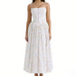 Elegante maxi-jurk met bloemenprint en korset