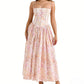 Elegante maxi-jurk met bloemenprint en korset