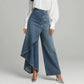 ⏳Tijdelijke aanbieding: 50% korting⏰Asymmetrische wikkelbroek van denim👖👗