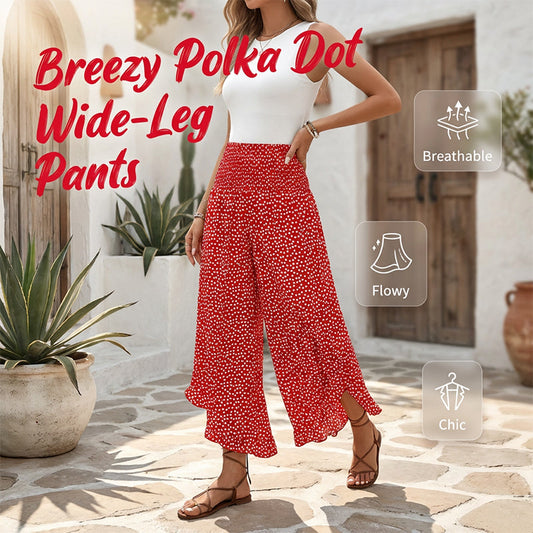 🔥 Vandaag 50% korting! Wijde damesbroek met hoge taille – figuuraccentuerend, comfortabel en chic