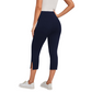 Elastische yoga-capri met buiksteun voor dames