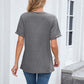 Dames V-hals Korte Mouw Casual T-shirt