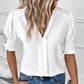 🔥NIEUW✨ Dames V-hals Blouse met Pofmouwen – Zacht & Veelzijdig