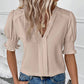 🔥NIEUW✨ Dames V-hals Blouse met Pofmouwen – Zacht & Veelzijdig