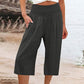 ☀️UITVERKOOP 2026: 49% KORTING🌿Lichtgewicht cropped broek met elastische tailleband voor dames