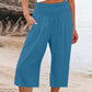 ☀️UITVERKOOP 2026: 49% KORTING🌿Lichtgewicht cropped broek met elastische tailleband voor dames