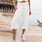 ☀️UITVERKOOP 2026: 49% KORTING🌿Lichtgewicht cropped broek met elastische tailleband voor dames