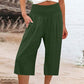 ☀️UITVERKOOP 2026: 49% KORTING🌿Lichtgewicht cropped broek met elastische tailleband voor dames