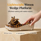 Plateausandalen met strik voor dames