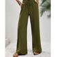 Casual damesbroek met hoge taille en wijde pijpen