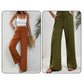 Casual damesbroek met hoge taille en wijde pijpen