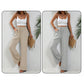 Casual damesbroek met hoge taille en wijde pijpen