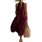 👗 TIJDELIJKE KORTING VAN 50%! 💃 Casual halterjurk met V-hals voor dames – soepel vallend, opgestikte zakken, ademend 🍂