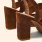 Pumps met spitse neus, blokhak en slingback