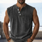 Mouwloos T-shirt in retrostijl met drie knopen