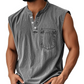 Mouwloos T-shirt in retrostijl met drie knopen
