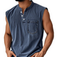 Mouwloos T-shirt in retrostijl met drie knopen