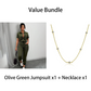 Jumpsuit met korte mouwen en knoopsluiting voor dames