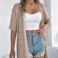 👚 Nu met 50% korting! 🌸 Damesvest met korte mouwen en opengewerkte brei-details