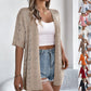 👚 Nu met 50% korting! 🌸 Damesvest met korte mouwen en opengewerkte brei-details