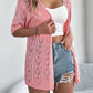 👚 Nu met 50% korting! 🌸 Damesvest met korte mouwen en opengewerkte brei-details