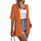👚 Nu met 50% korting! 🌸 Damesvest met korte mouwen en opengewerkte brei-details