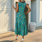 👗Nieuwe collectie 40% KORTING🌸Midi-jurk voor dames zonder mouwen met abstracte print en gelaagde rok