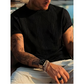 Men's Short Sleeve Crew-Neck Jacquard Shirt