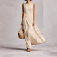 Chique asymmetrische mouwloze maxi-jurk