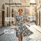 Midi-jurk met V-hals, bloemenprint en knoopsluiting voor dames