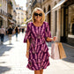 Elegante midi-jurk met bloemenprint