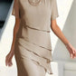 💕2026 Topaanbieding: 60% KORTING🔥Elegante midi-jurk van geplooide chiffon