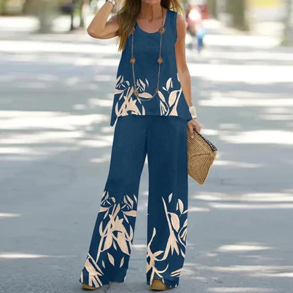 Zomerse bohemien-casual set van twee stukken voor dames