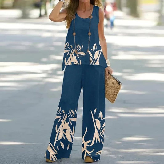 Zomerse bohemien-casual set van twee stukken voor dames