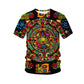 Vintage T-shirt met korte mouwen en tribale motieven voor heren