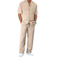 📢📢50% KORTING !! ⏰Casual set met overhemd en broek met korte mouwen voor heren
