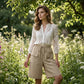 Casual capri-short met trekkoord voor dames