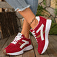 Retro sportschoenen met dikke zool en mesh voor dames