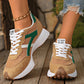 Retro sportschoenen met dikke zool en mesh voor dames