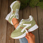 Retro sportschoenen met dikke zool en mesh voor dames