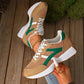 Retro sportschoenen met dikke zool en mesh voor dames