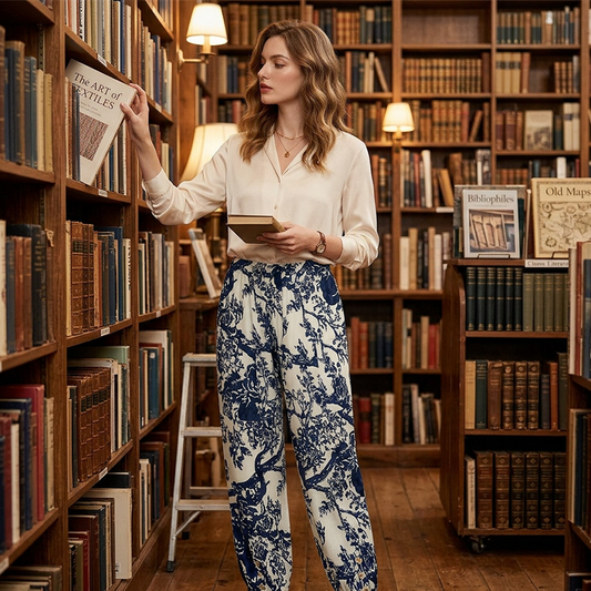 💥Nieuw binnen & aanbiedingen – Vintage joggingbroek met bloemenprint en hoge taille