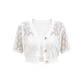 V-Neck Button Down Crop Top Sweater