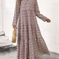 LUNE Women's Ultra-Long Printed Long Sleeve Dress