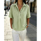 Dames Casual Gestreepte Blouse met Korte Mouwen