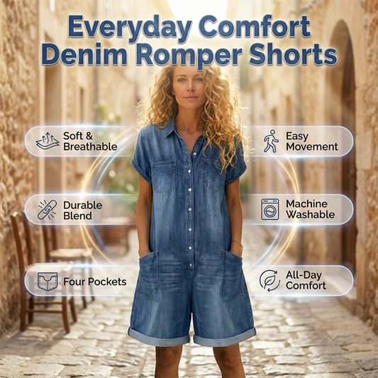 💥50% KORTING 👖Denim jumpsuit, ademend, met zakken tot maat 4X🌸vooraanknoopbaar voor dag en date